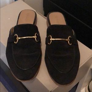 TopShop Black Suede Mules